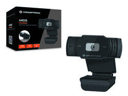 Conceptronic AMDIS 1080P Full HD Webcam mit Mikro (AMDIS04B)