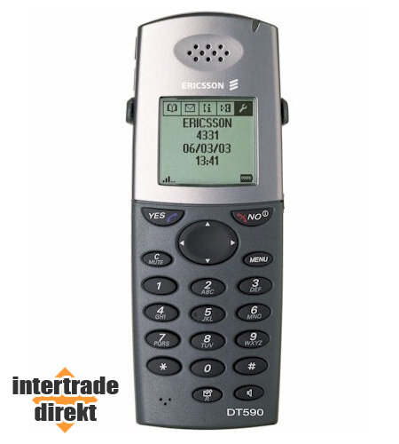Ericsson DT590, DECT Mobilteil
Part.-Nr.: DPANB 240 01/1
refurbished