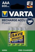 VARTA RECHARGE ACCU POWER AAA 800MAH BLISTER 4er