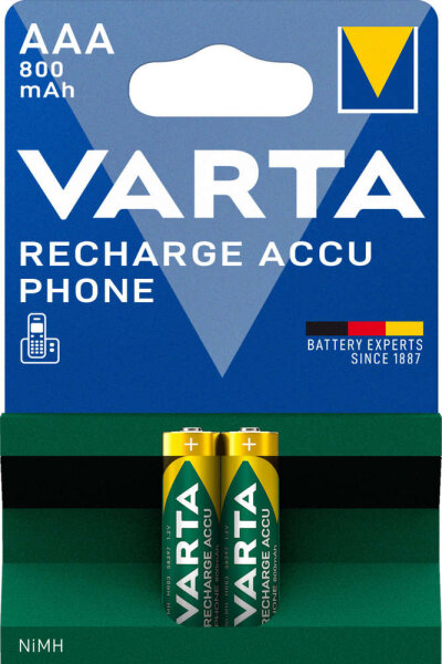 VARTA Phone Power Akku für Schnurlostelefone
2er AAA LR03 MICRO 800 mAh